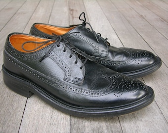 Vintage 1980's -florsheim- 'varsity' 20819 Long Wing Brogues
