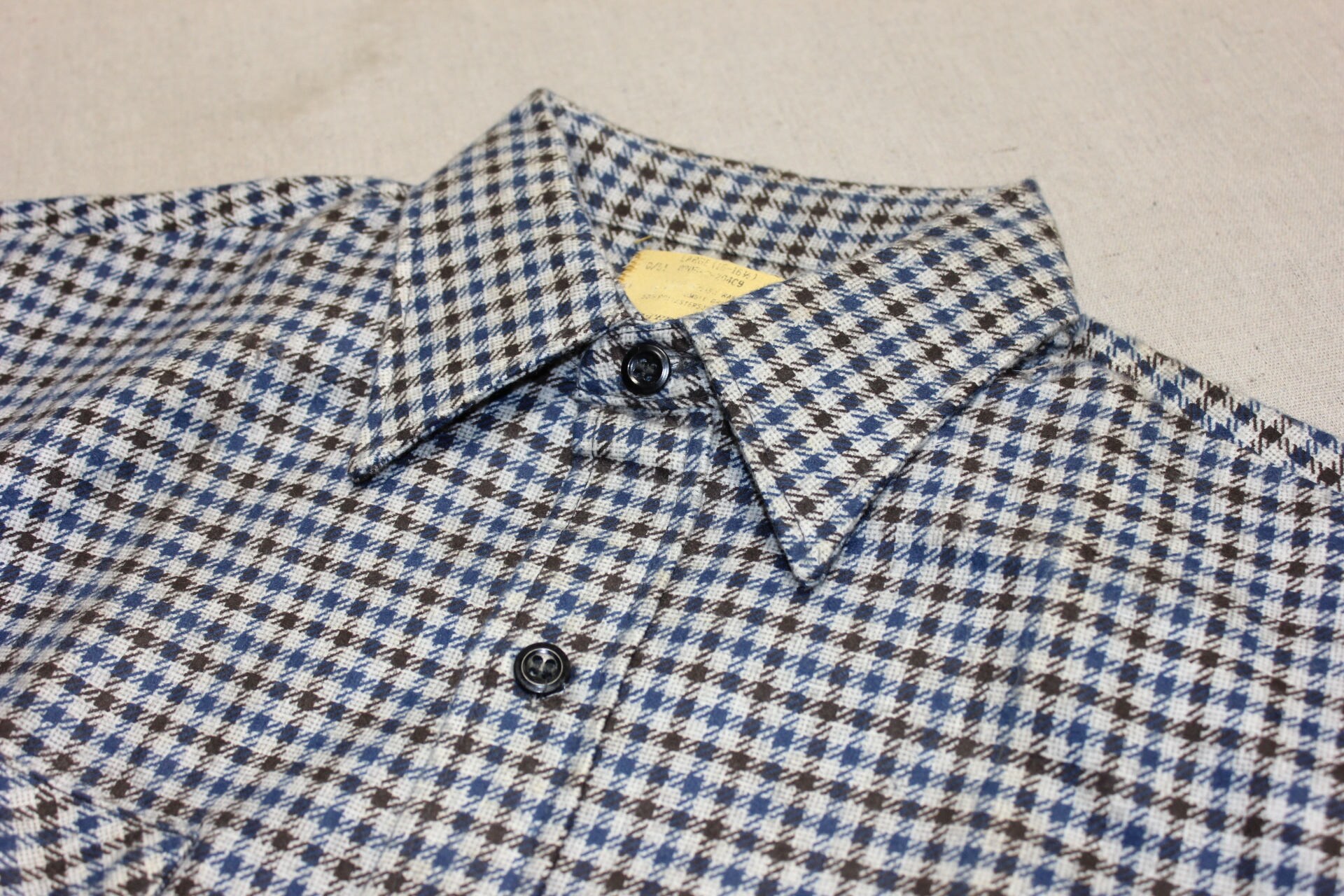 Vintage 60's - 70's -sears- Men's Long Sleeve Flannel Shirt