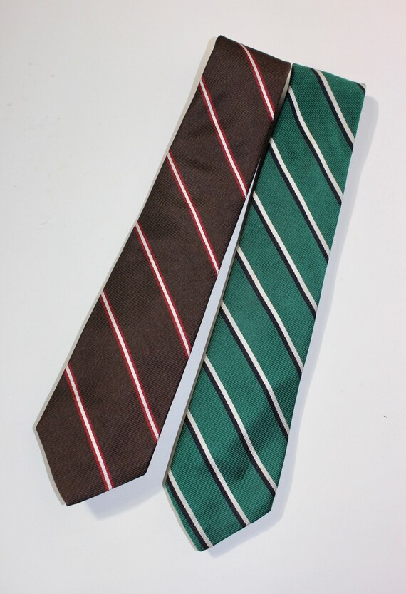vintage 70's - 80's -Rooster- neck ties.  Silk / P
