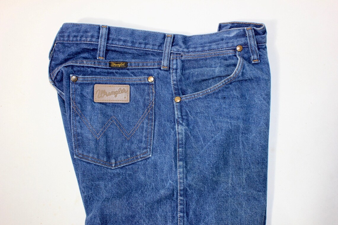 Vintage 1980's wrangler 13MWZ Blue Jeans. Original | Etsy