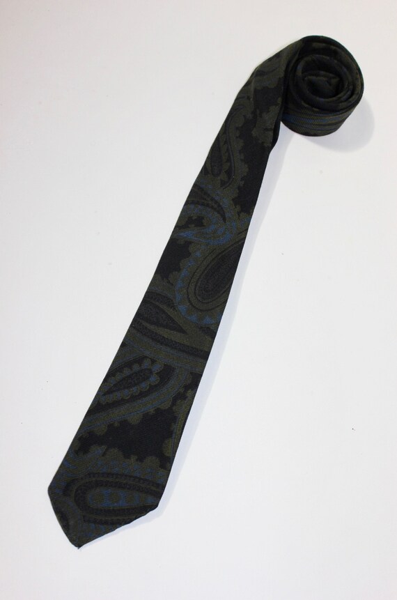 1960's Prince Consort Button Down Tie Mens Diagonal S… Gem