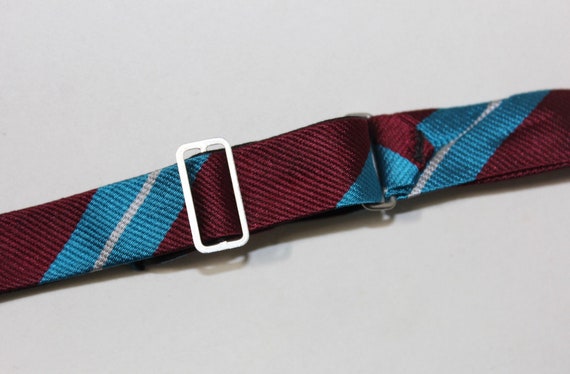vintage 70's - 80's All Silk bow tie -unknown mak… - image 4