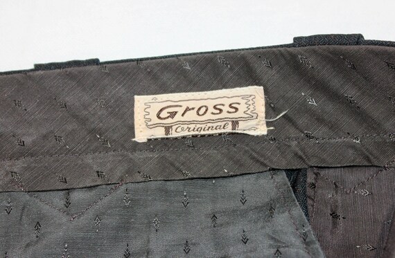Vintage 1960'S striped wool pants, men's size W32 unclear gray type Vintage Second Hand