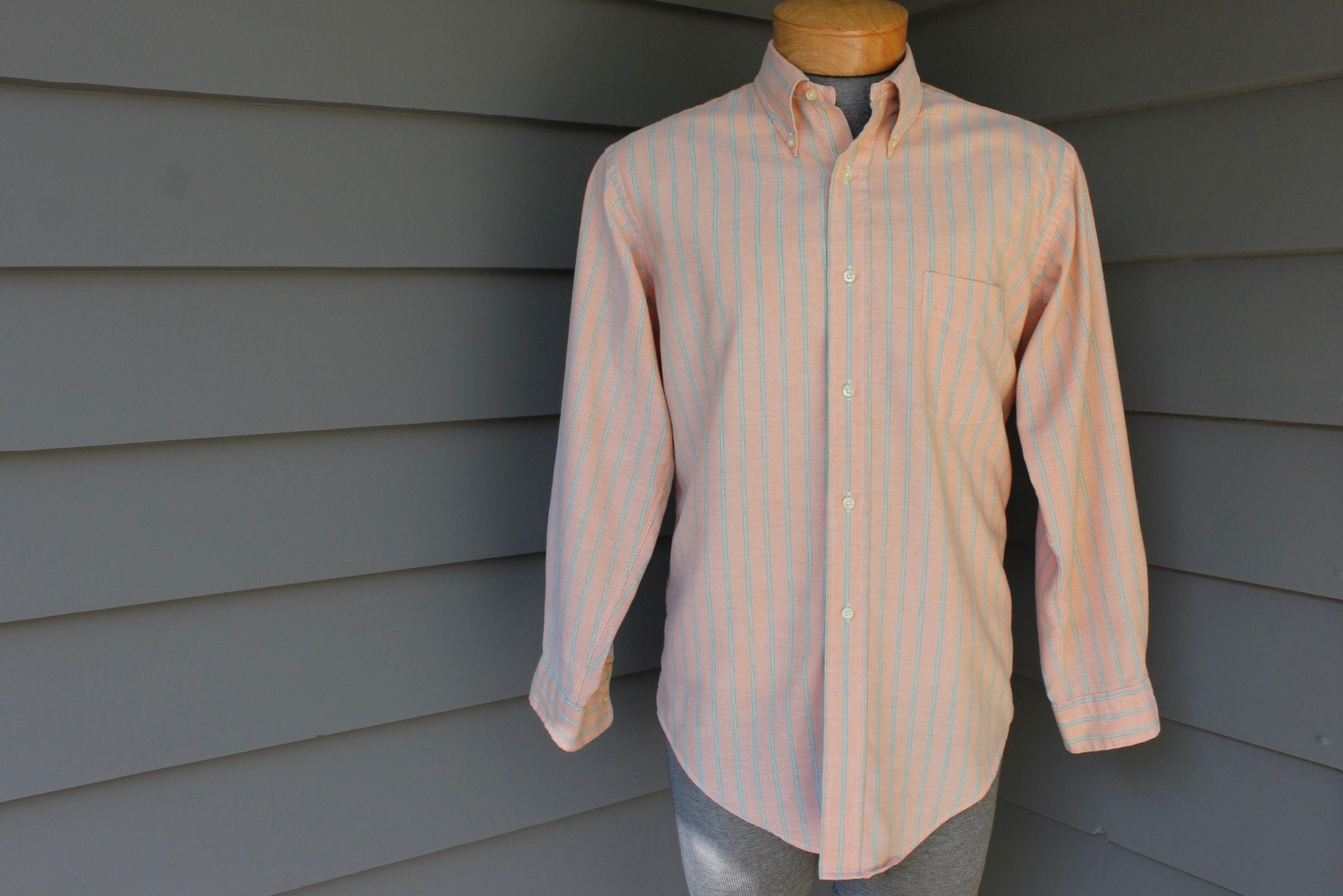 Vintage 1960's -gant- OCBD Long Sleeve Shirt. 'the Hugger' Three