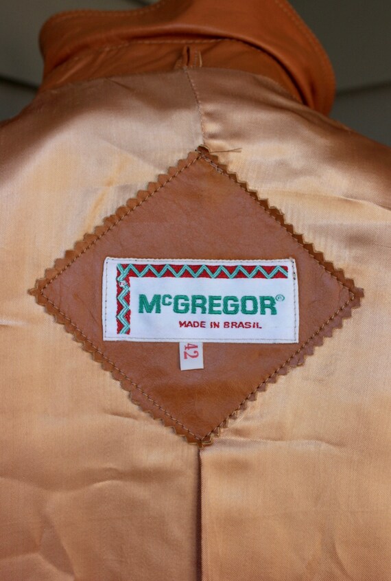 vintage 1970's -McGregor- Men's leather overcoat.… - image 8