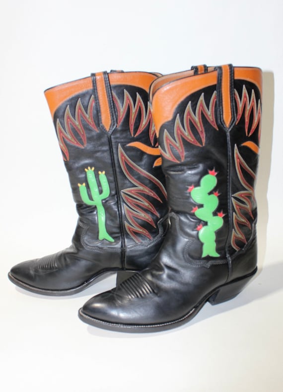 vintage inspired -Paul Bond- Men's cowboy boots. C