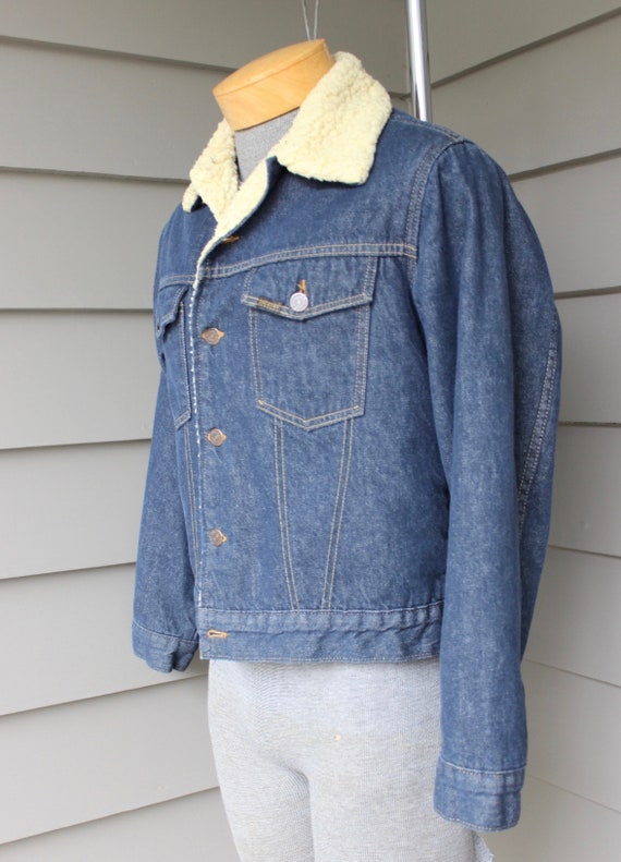 vintage 1960's -Roebucks- Men's denim jacket. Two… - image 5