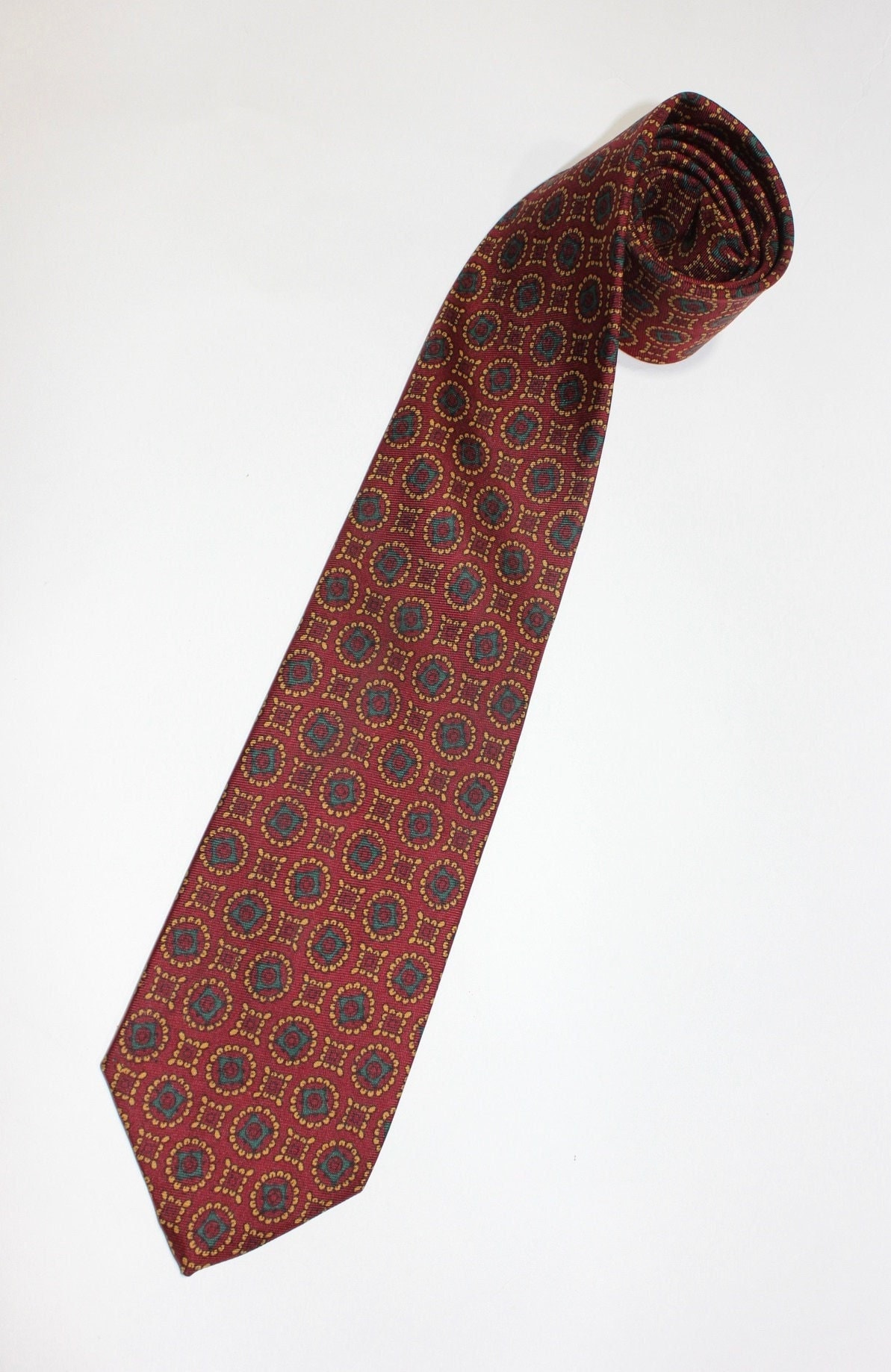 Vintage 1960's -keys & Lockwood- Men's Neck Tie. Foulard Silk
