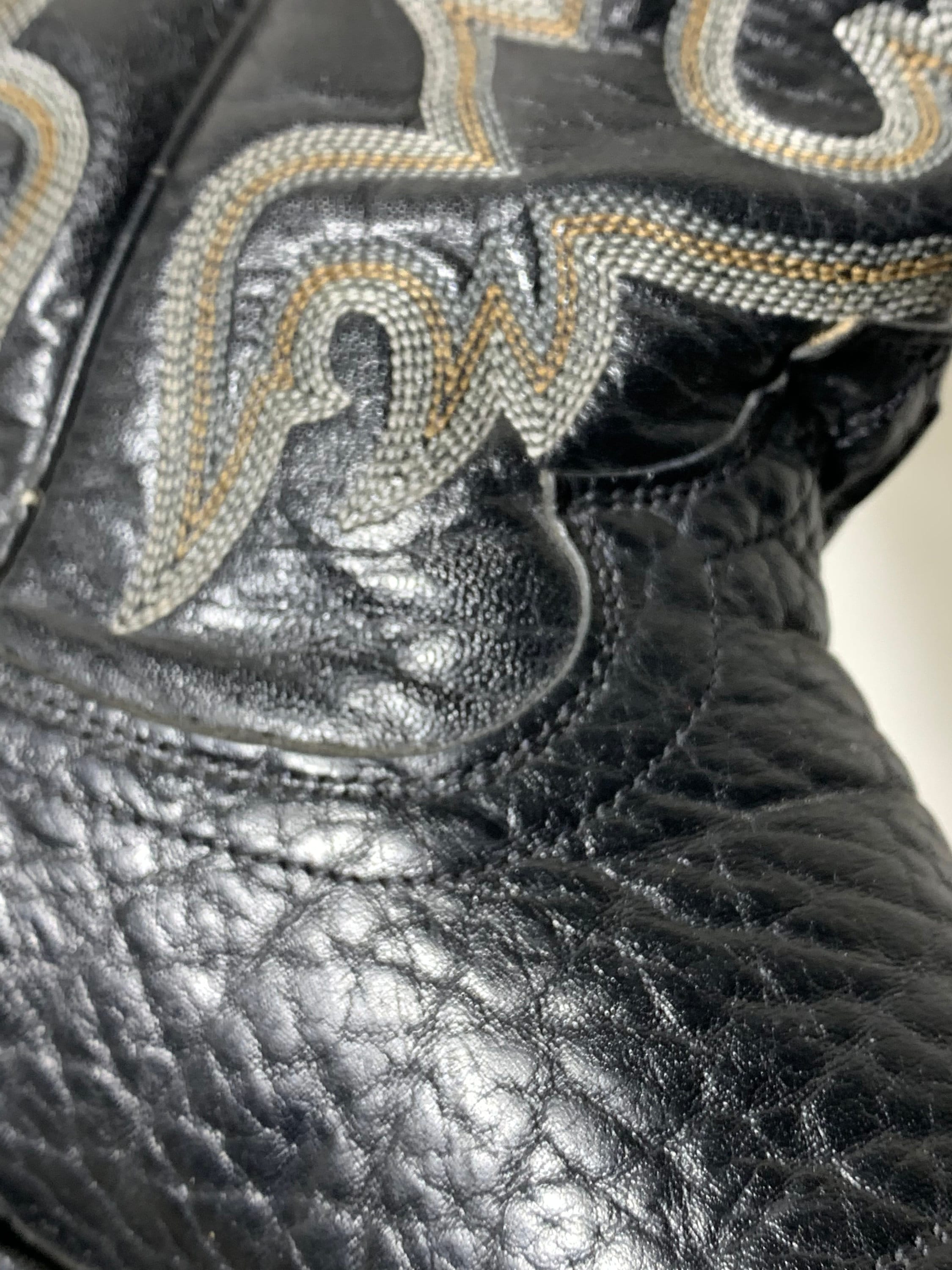 Bottes Western Justin's Vintage 3702 – Cuir Noir, Taille 7D, Super Look