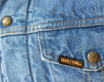 Vintage 70's - 80's Men's 'saddle King Western' Denim Jacket by