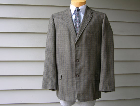 vintage early 1960's Men's Flannel sport coat by … - image 5