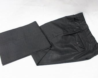 vintage 1960's -Gross- Men's Western pants. Scalloped front pockets - Boot flare leg. Espresso Brown w/ Orange fiber accent. 36" Waist