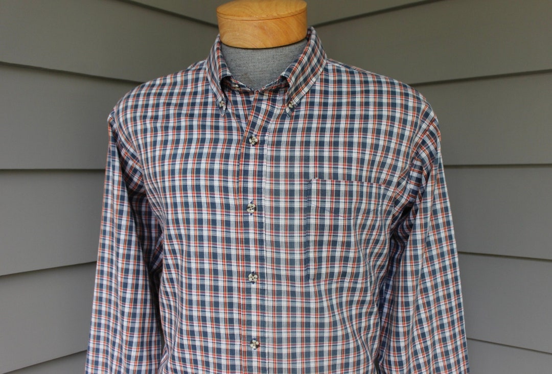 Vintage 70's -campus- Men's Long Sleeve Shirt. Button Down Collar ...