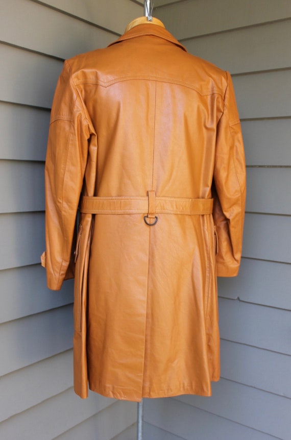 vintage 1970's -McGregor- Men's leather overcoat.… - image 7