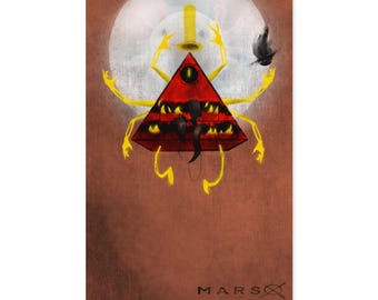 Bill Cipher / Firma digital incluida / Arte de Gravity Falls