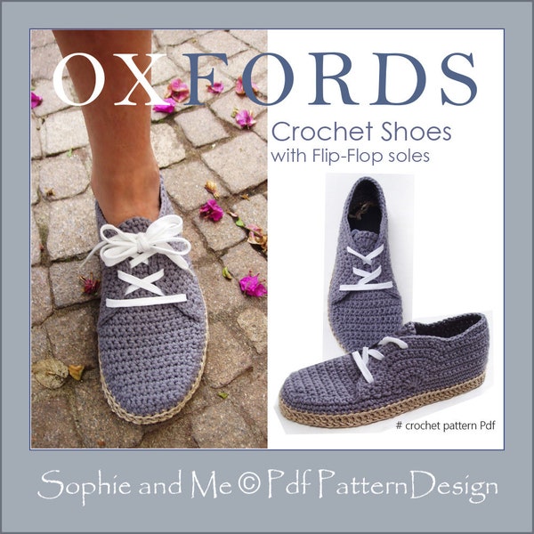 Flip-Flop Oxfords - Crochet Pattern - Instant Download