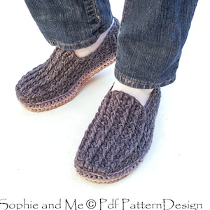HIS Loafer Slippers Basic Slipper Crochet Pattern Instant Download image 3