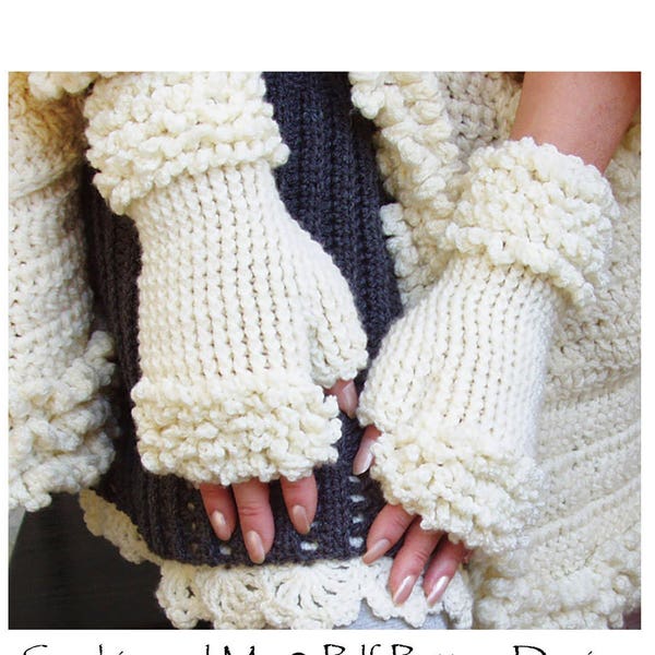 Fingerless Fur Gloves - Crochet Pattern - Instant Download Pdf