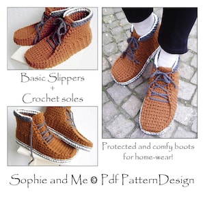 E-Book for Sophie's Alpine Boots - included Customized CROCHET-Soles - Instant Download Pdf