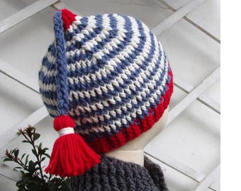 Tip Top Tassel Hat -Babies and Kids - Crochet Pattern - Instant Download Pdf