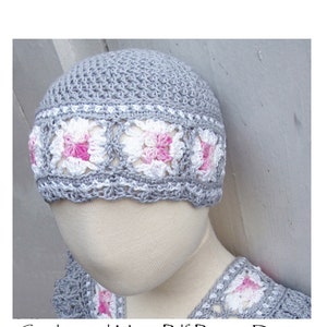 Granny Square Beanie-Hat - Crochet Pattern - Instant Download