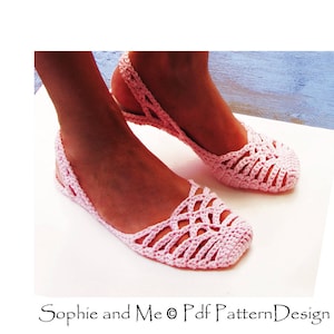 Lacey Sling-Back Slippers - Crochet Pattern - Instant Download Pdf
