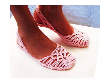 Lacey Sling-Back Slippers - Crochet Pattern - Instant Download Pdf