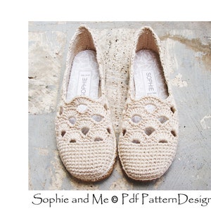 Venezia Slippers Basic Crochet Pattern Espadrilles Instant Download image 1