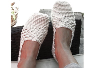 Slanting Line Slippers/Espadrilles - Crochet Pattern - Instant Download Pdf