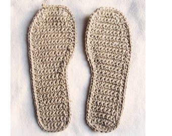 Crochet Outsoles with Foot-Shape - 4 standard sizes - Instant Download PDF