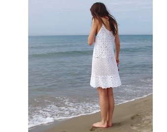 Granny Square Lace Dress DIY - Crochet Pattern - Instant Download Pdf