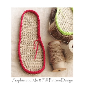 CROCHET OUTSOLES - Any Size Customized -  Instant Download PDF