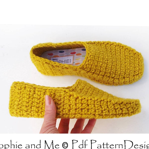 Mocassins d'hiver Crochet Pattern - Chaussons - Téléchargement instantané Pdf
