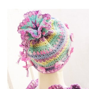 Summer-Hat with Roses - Baby to Adult sizes - Crochet Pattern - Instant Download