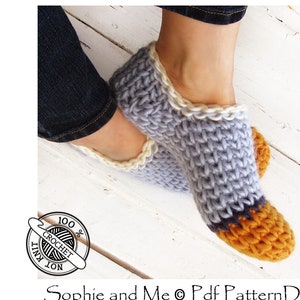 Chunky Tube Slipper-Socks Crochet Pattern Instant Download Pdf image 1