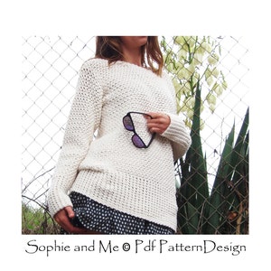 Basket Weave Sweater Crochet Pattern Instant Download Pdf image 2