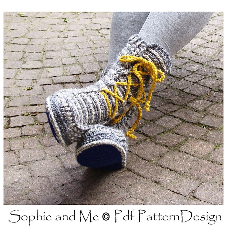 Knee-High Laced Socks Crochet Pattern Instant Download image 9