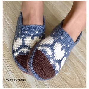 Snow Heart Slippers CROCHET PATTERN Instant Download PDF image 10