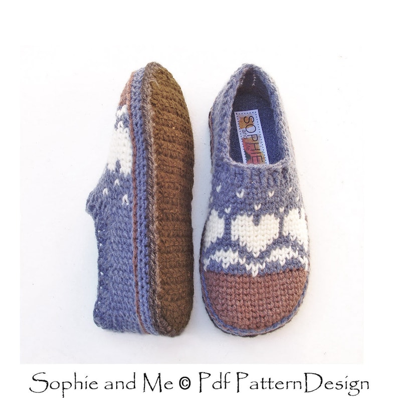 Snow Heart Slippers CROCHET PATTERN Instant Download PDF image 9