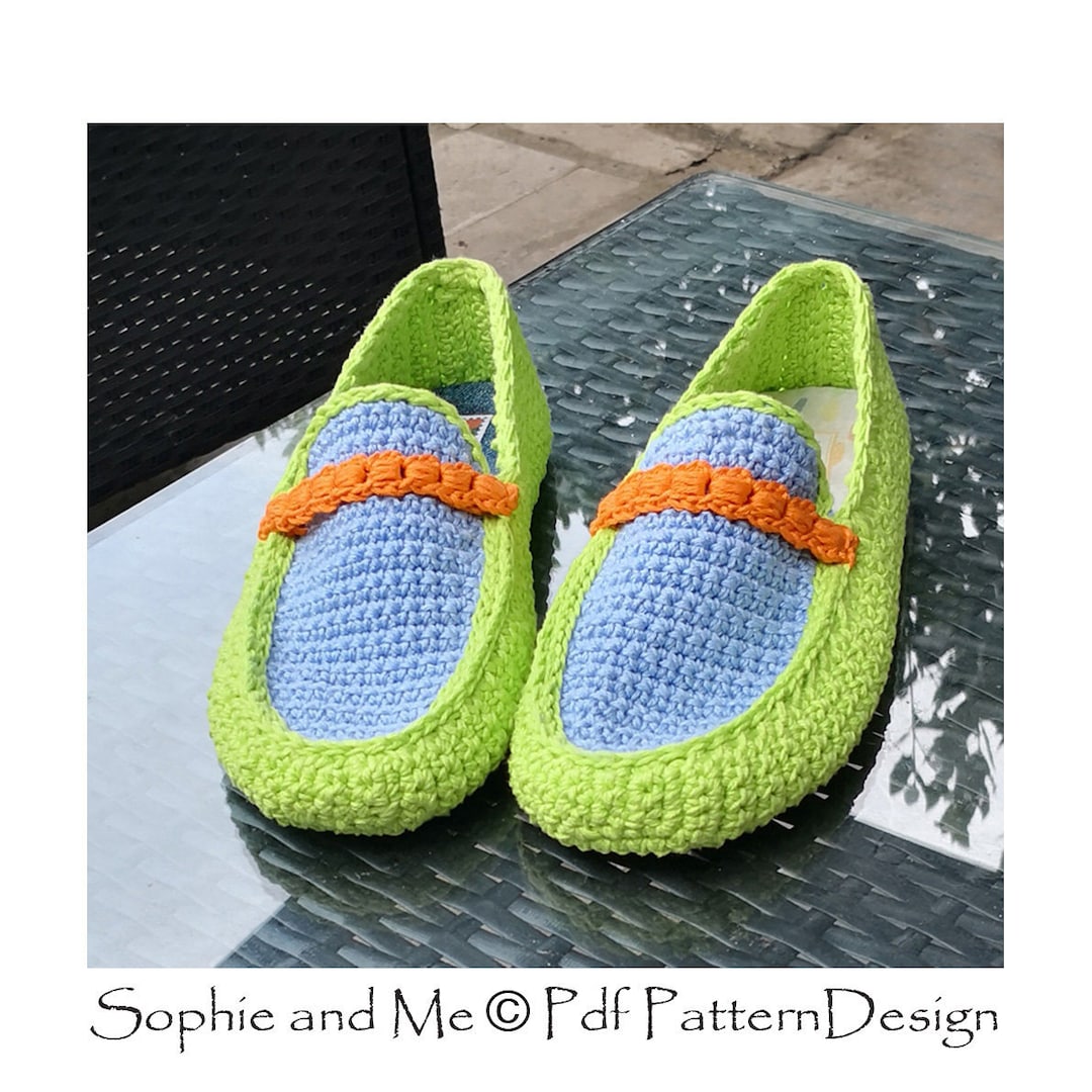 Riviera Moccasines Slippers Crochet Pattern Instant Download PDF