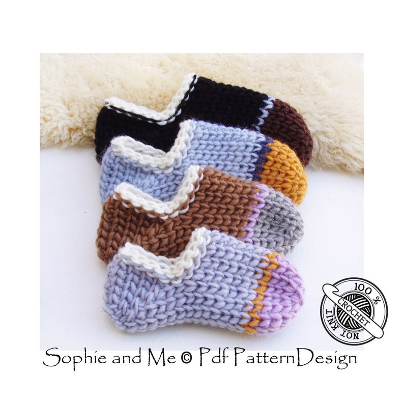 Chunky Tube Slipper-Socks Crochet Pattern Instant Download Pdf image 10