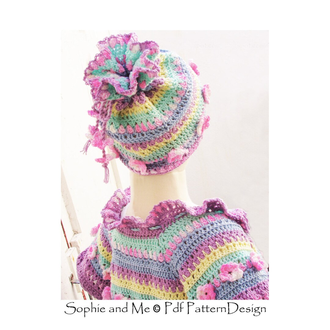 Summer-hat With Roses - Baby to Adult Sizes - Crochet Pattern - Instant ...
