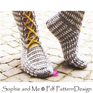 Knee-High Laced Socks Crochet Pattern Instant Download image 2