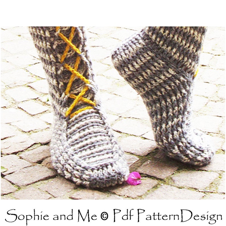 Knee-High Laced Socks Crochet Pattern Instant Download image 2