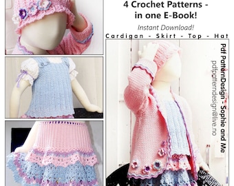 E-Book - Sophie's Lacy Summer - 4 Pdf Crochet Patterns Instant Download