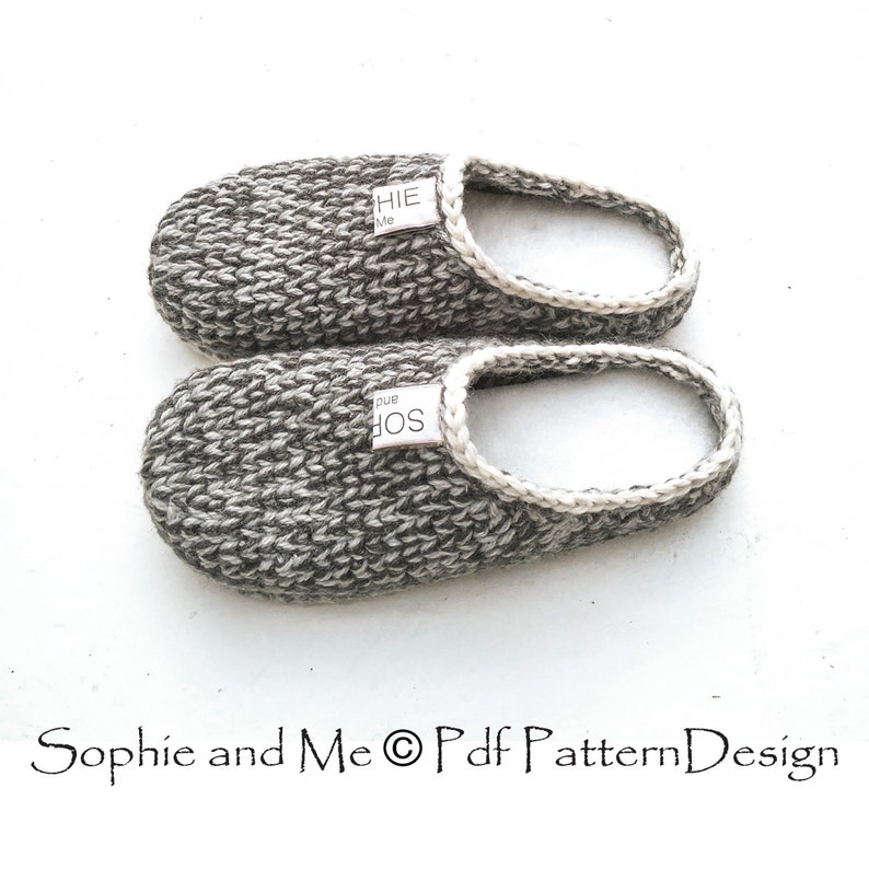 Crochet-Knit Slipper-Sabos patron au crochet DIY Téléchargement instantané Pdf image 1