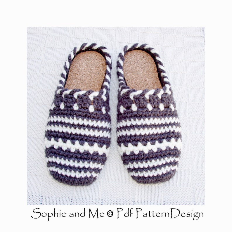 SWEATER CLOG-SLIPPERS Crochet Pattern Instant Download Pdf image 1