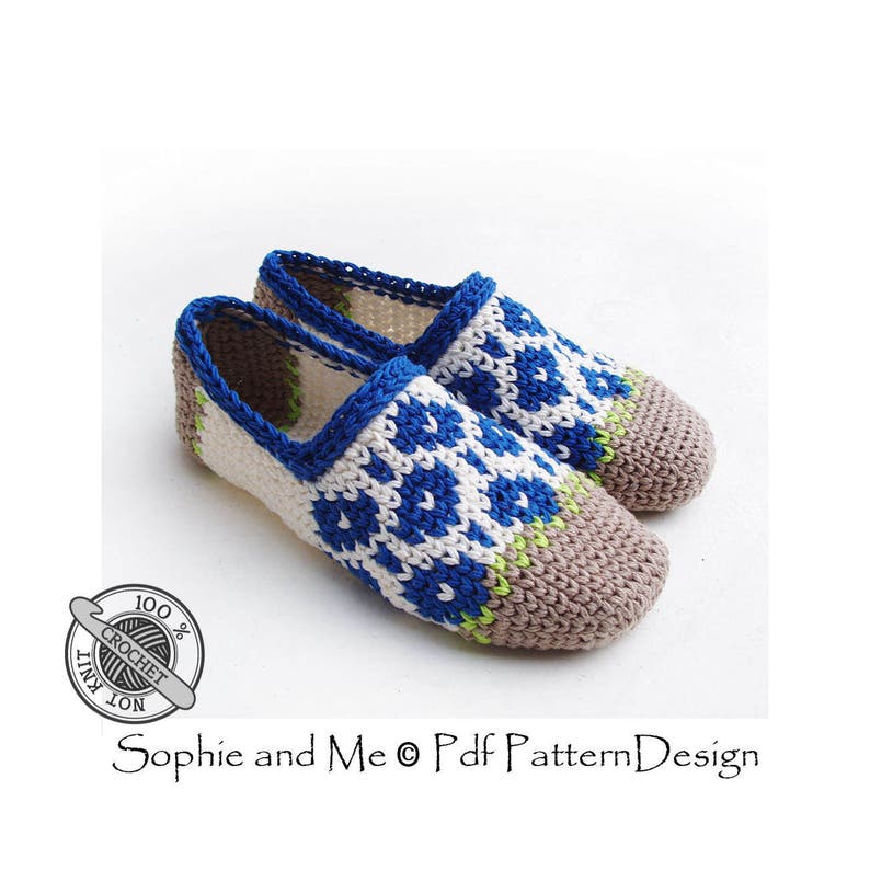 Spring Flower Slippers Crochet Pattern Instant Download Pdf image 2