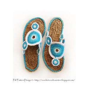 Yo-Yo Sandals E-Book Crochet Pattern and Cord Soles Instant Download image 3