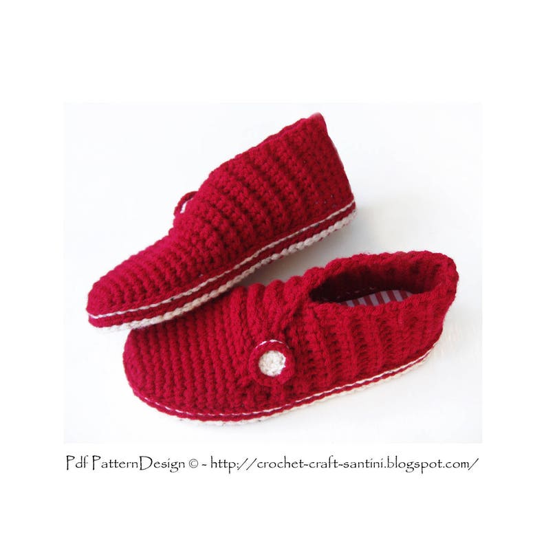 Red Rib Wrap Slippers Basic Crochet Pattern Instant Download Pdf image 10